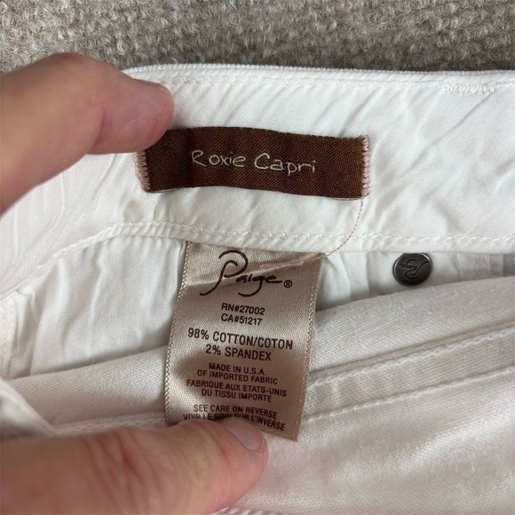 Paige Roxie Women's Capri White Skinny Jeans Size 29 - Picture 7 of 8